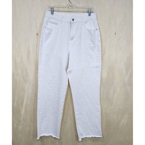 Wide leg white pants size L